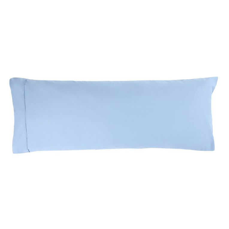 Living & Co 100% Washed Cotton Body Pillow Pillowcase Denim, , hi-res