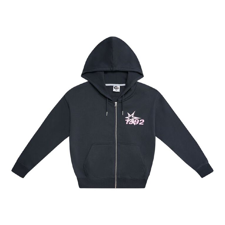 Young Original Oversized Zip Hoodie, Grey Dark, hi-res