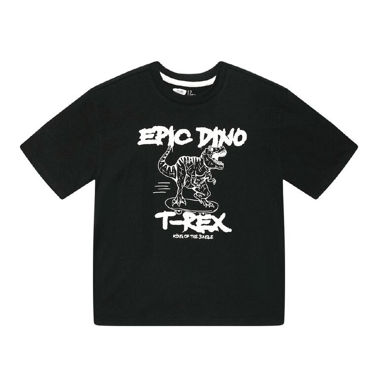 Young Original Short Sleeve Relaxed Print Tee, Black, hi-res