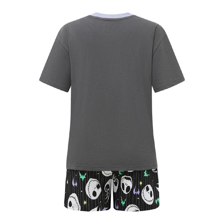 Nightmare Before Christmas Boxy Tee & Shorts Pyjama Set, Black, hi-res