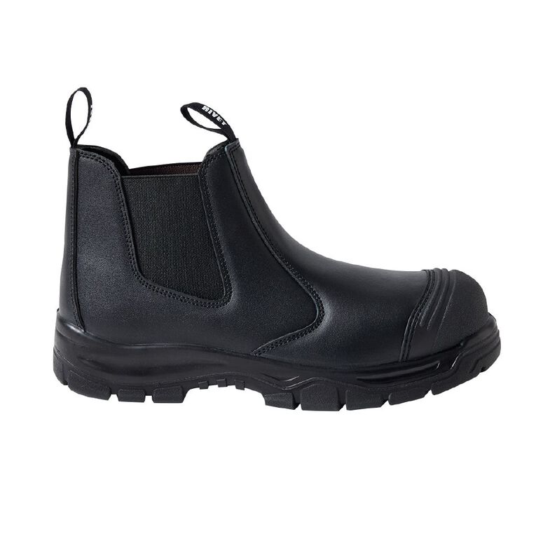 Rivet Men's Recon Steel Toe Work Boots, Black, hi-res