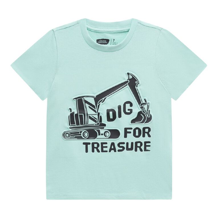 Young Original Short Sleeve Printed Tee, Green Mid, hi-res