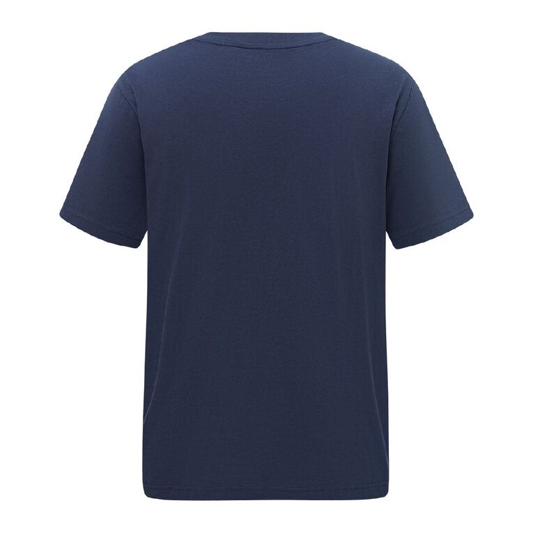 H&H Men's Regular Fit Crew Neck Tee, Blue Dark Blk Iris, hi-res