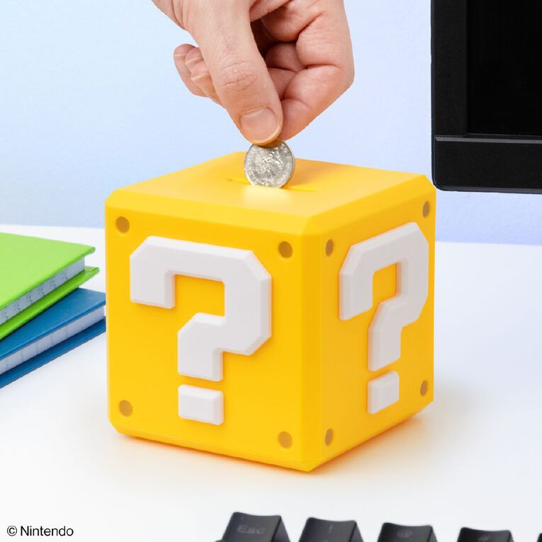Paladone Super Mario Question Block Money Box, , hi-res