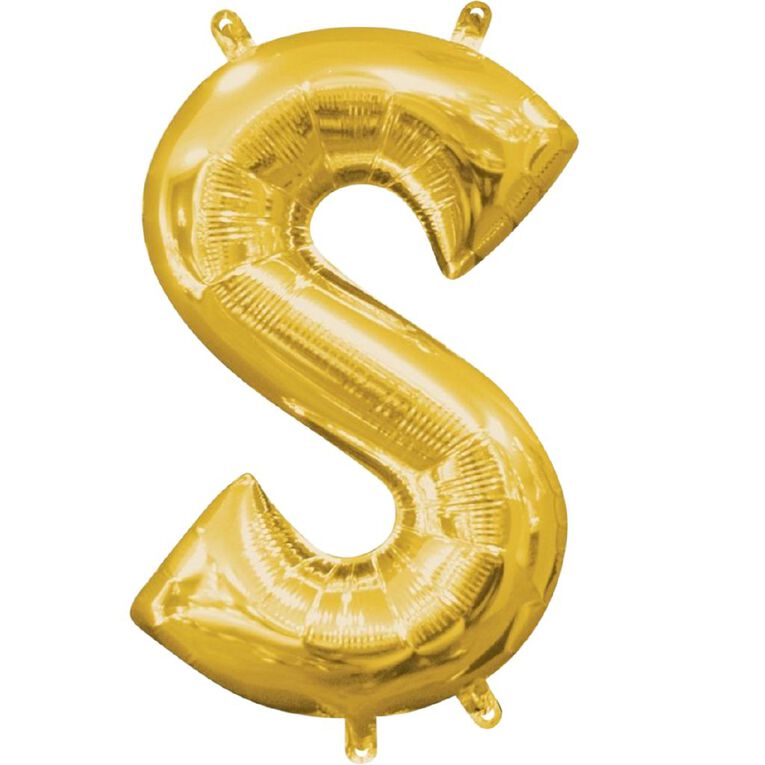 Anagram Small-Size Air Letter S Gold, , hi-res