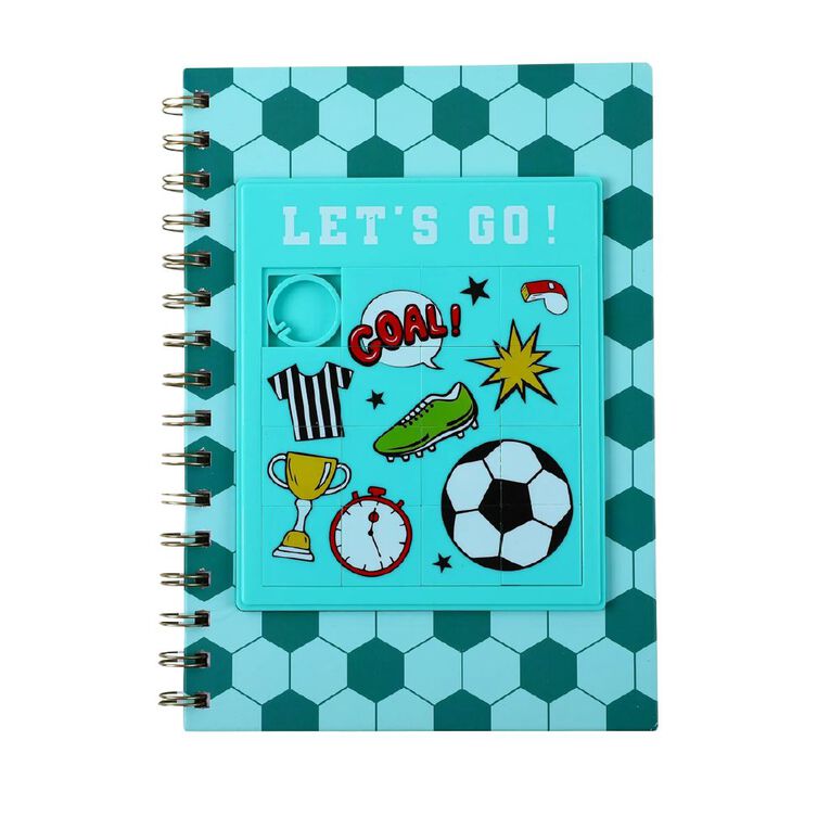 Kookie Football Spiral Notebook A5 Let's Go, , hi-res