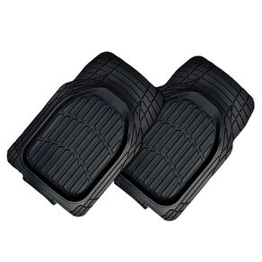Mako Rubber Heavy Duty Front Car Mat Black 2 Pack