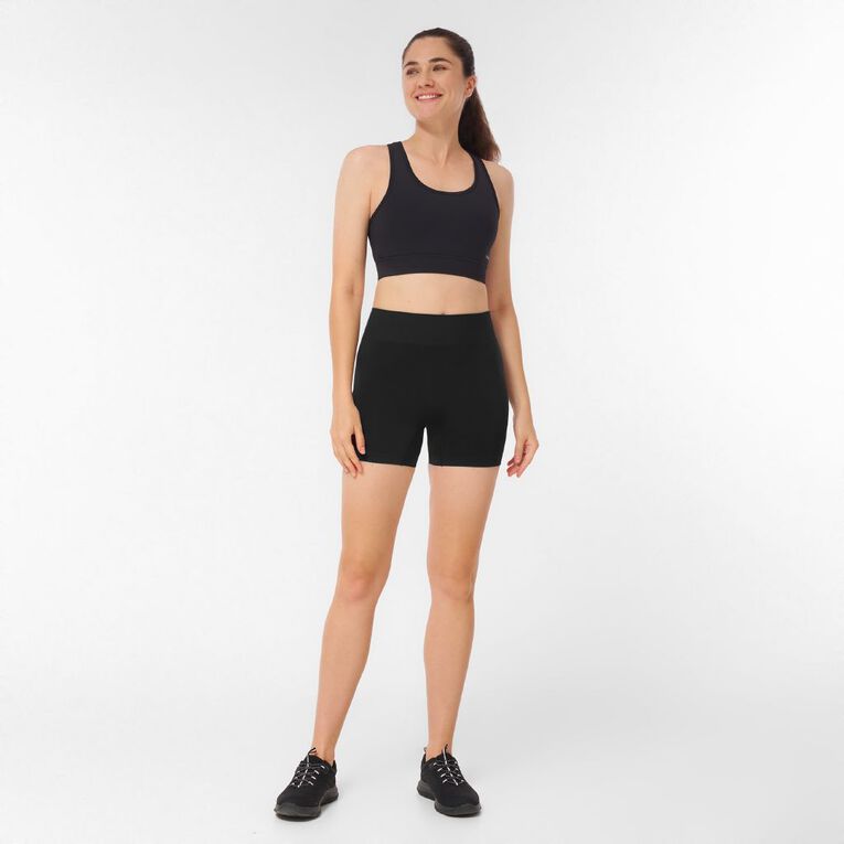 Active Intent Women's Seamless Shorts, Black, hi-res