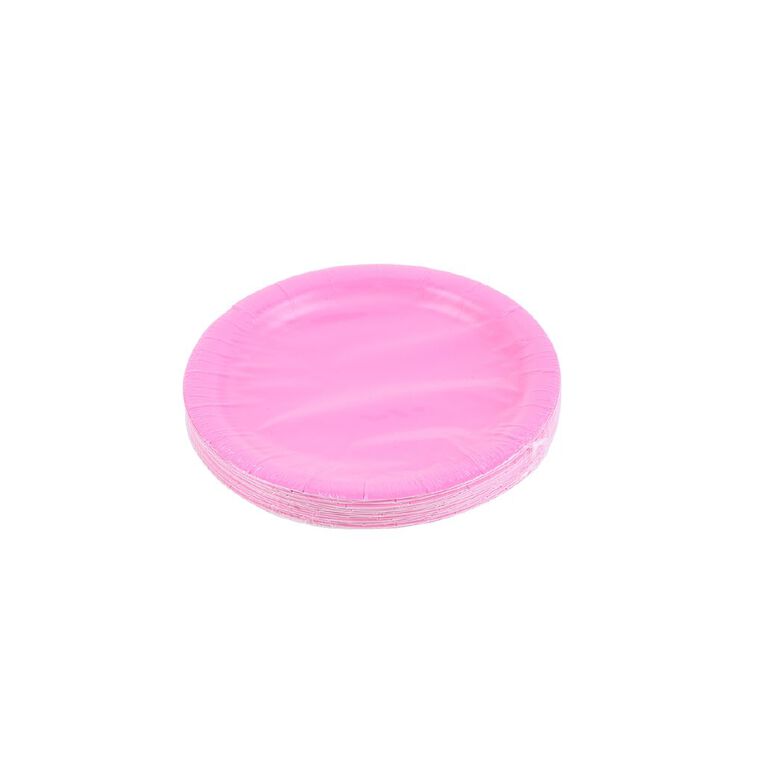 Party Inc Plate 18cm Pink 20 Pack, , hi-res