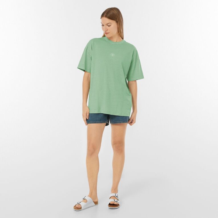 H&H Women's Oversized Boyfriend Graphic Tee, Mint, hi-res