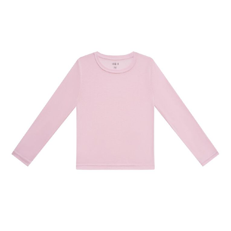 H&H Kids' Thermal Long Sleeve Tee, Pink Light, hi-res