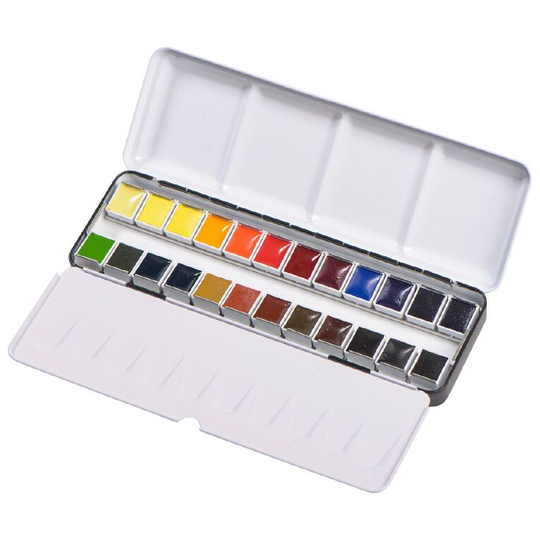 BLOCKX Watercolour Half Pan Metal Box 24 Set, , hi-res