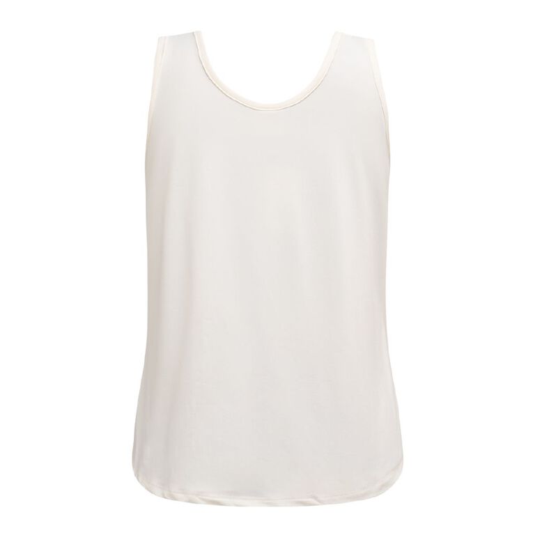 H&H Women's Comfy Pyjama Singlet, Cream, hi-res