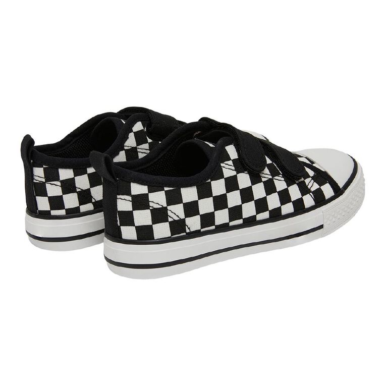 Young Original Senior Kids' Denver Sneakers, Black/White, hi-res