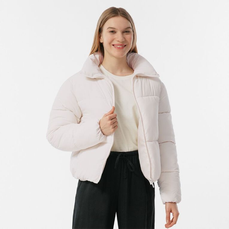 H&H Women's Puffer Jacket, Cream, hi-res