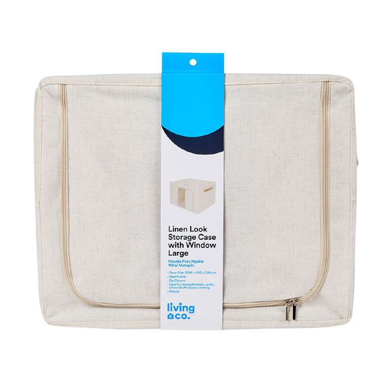 Living & Co Cotton Blend Soft Case W/Window Cream, , hi-res