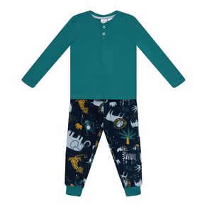 H&H Boys' Knit & Microfleece Pyjama Set
