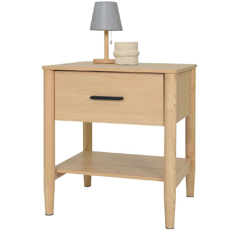 Living & Co Emerson Bedside Table Natural, , hi-res