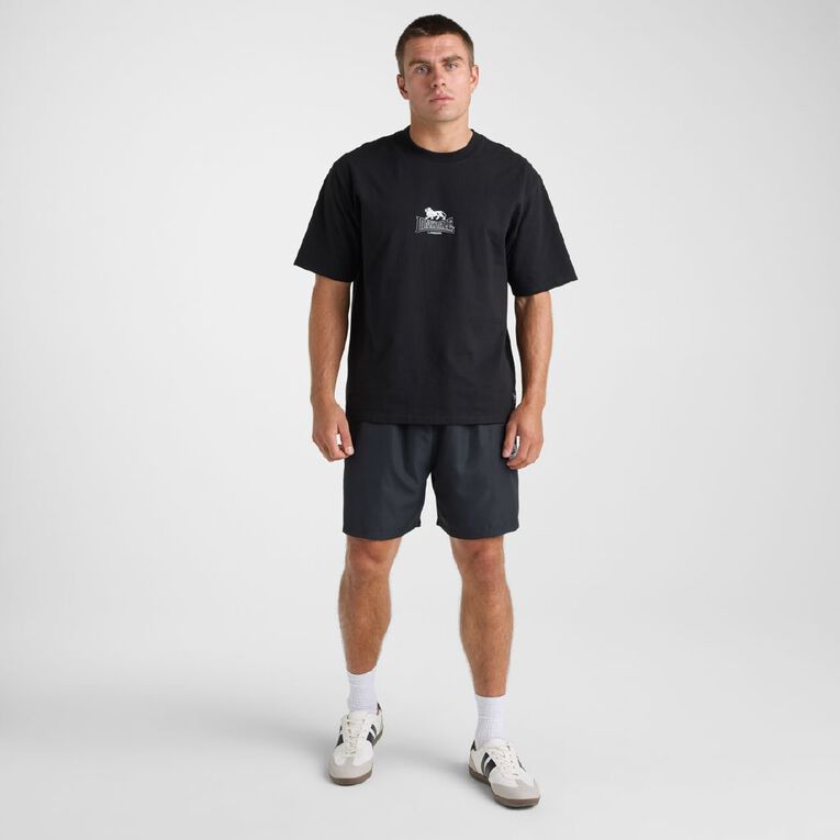 Lonsdale Men's Varsity Tee, Black, hi-res