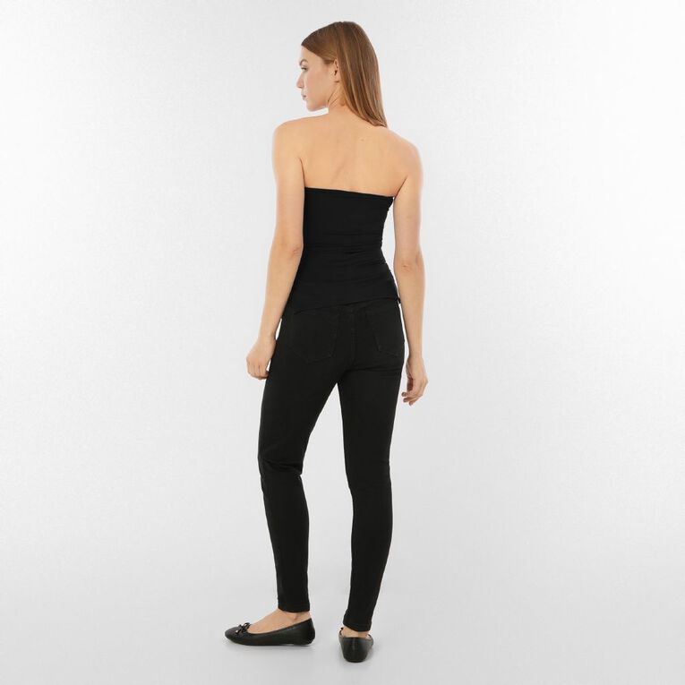 Garage Women's Contour Ruched Bandeau, Black, hi-res