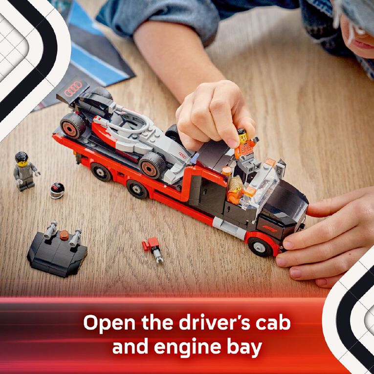 LEGO CITY F1 Display Truck with Audi F1 Race Car 60493, , hi-res