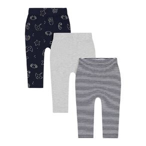 Young Original Baby's Printed Leggings 3 Pack