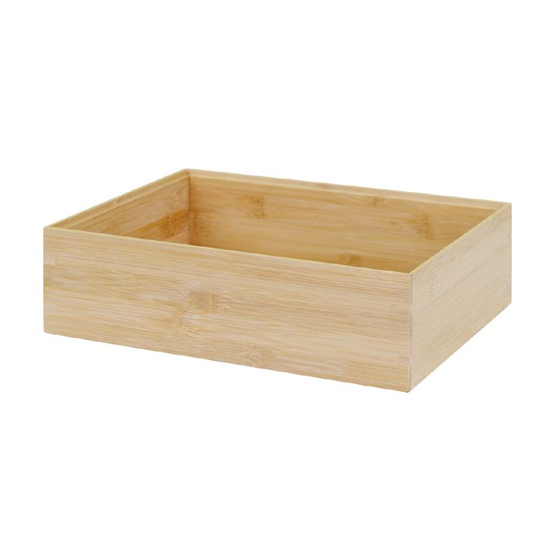 Living & Co Naturals Bamboo Medium & Wide Deep Drawer Organiser, , hi-res