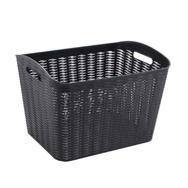Living & Co Wave Storage Basket Black 26L, , hi-res