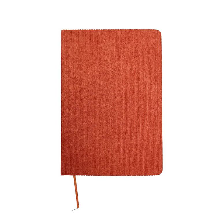 Uniti Stationery Corduroy Notebook A5 Orange, , hi-res