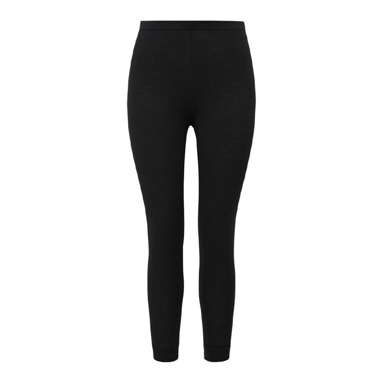 H&H Women's Merino Thermal Long Johns, Black, hi-res
