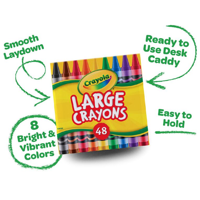 Crayola 48 Pack Large Crayon Deskpack, , hi-res