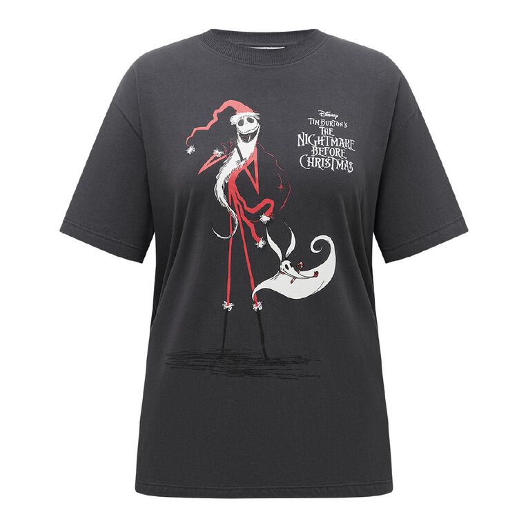 Disney Women's Nightmare Before Christmas Tee, Grey Dark, hi-res