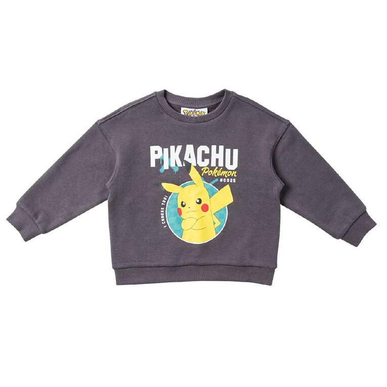 Pokemon Crew Sweatshirt, Grey Dark, hi-res