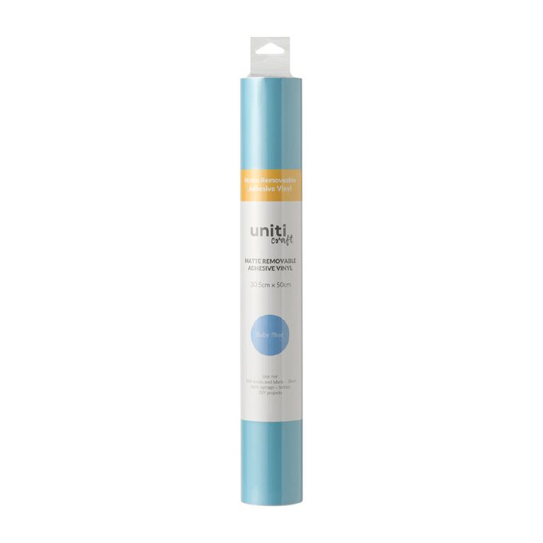 Uniti Craft Matte Removeable Vinyl 30.5Cm X 50Cm Blue, , hi-res