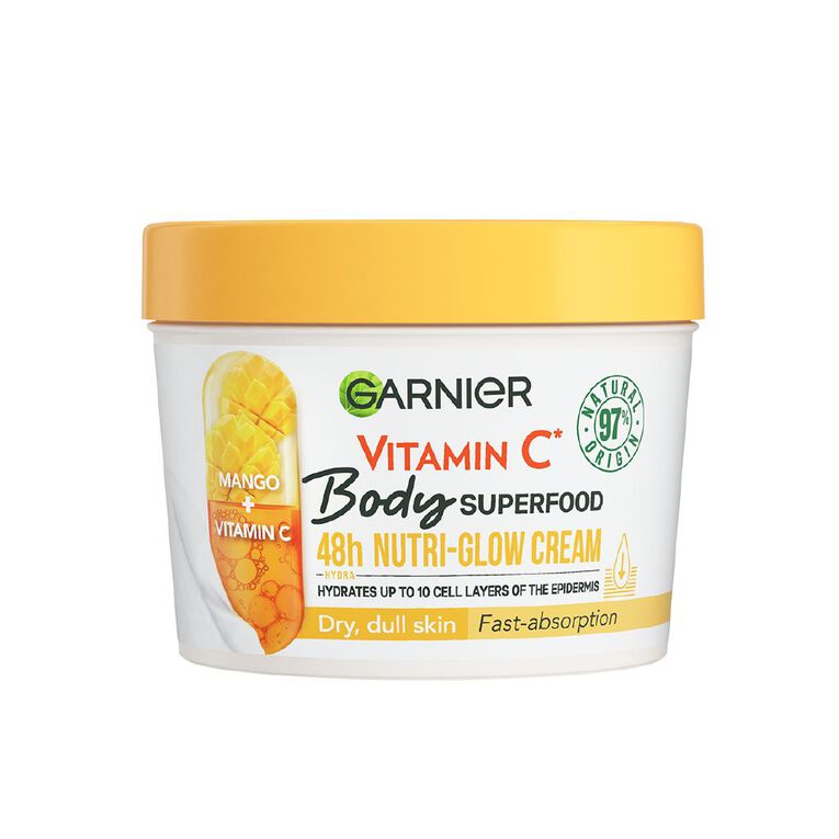 Garnier Body Food Mango Vitamin C White/Yellow 380ml, , hi-res