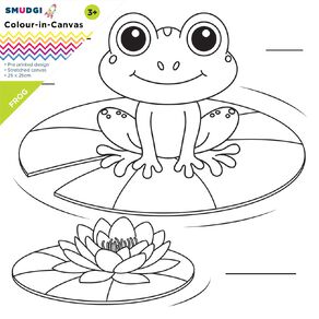 Jasart Smudgi Colour In Canvas Frog 25 x 25cm