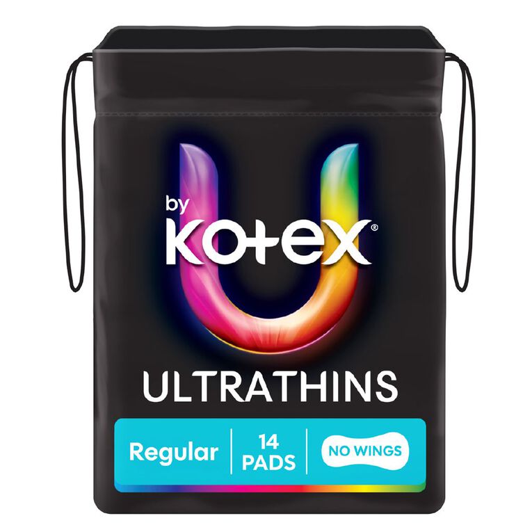 U By Kotex Ultrathin Pads Regular No Wings 14 Pack, , hi-res