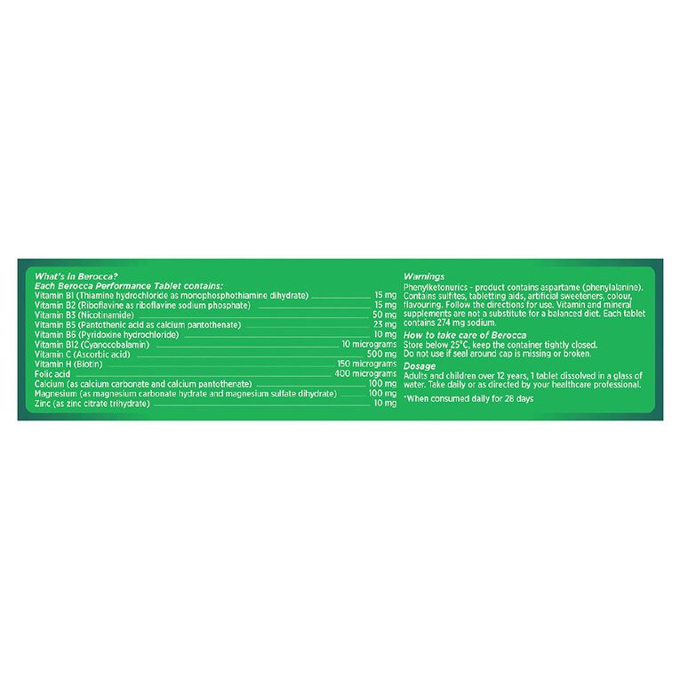 Berocca Energy Vitamin B & C Orange Flavour Effervescent Tablets 15 Pack, , hi-res