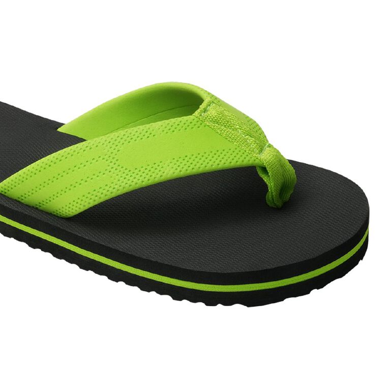 Young Original Senior Kids' Sunrise Surf Jandals, Black, hi-res