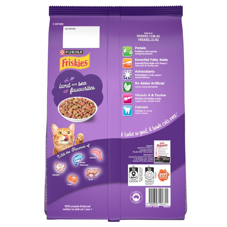 Friskies Surfin' & Turfin' Favourites Dry Cat Food 2.5kg, , hi-res