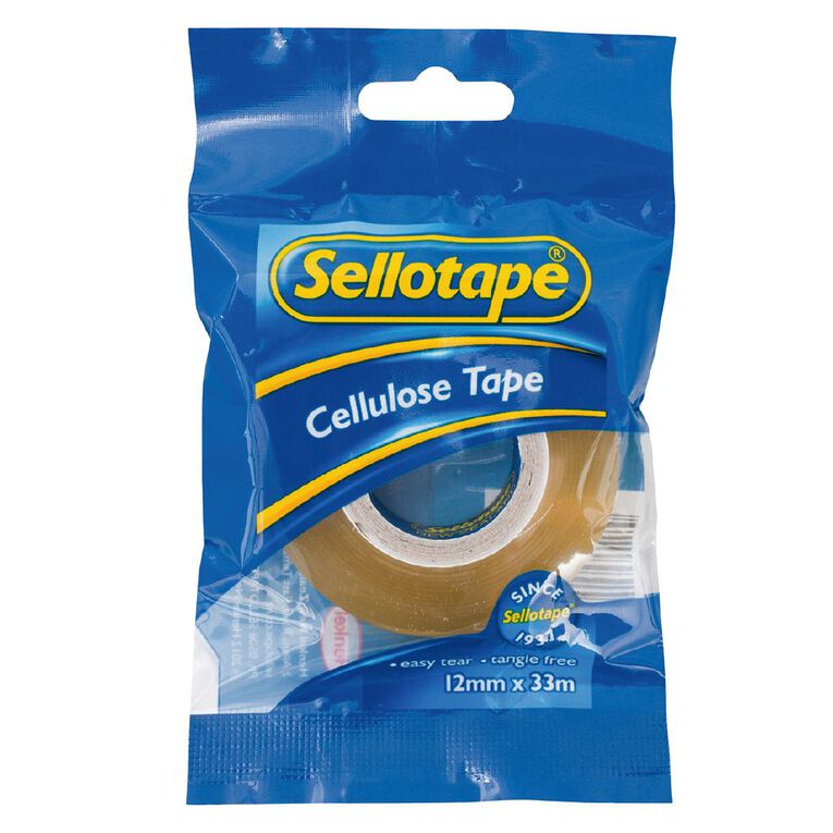 Sellotape Cellulose Tape 12mm x 33m Clear