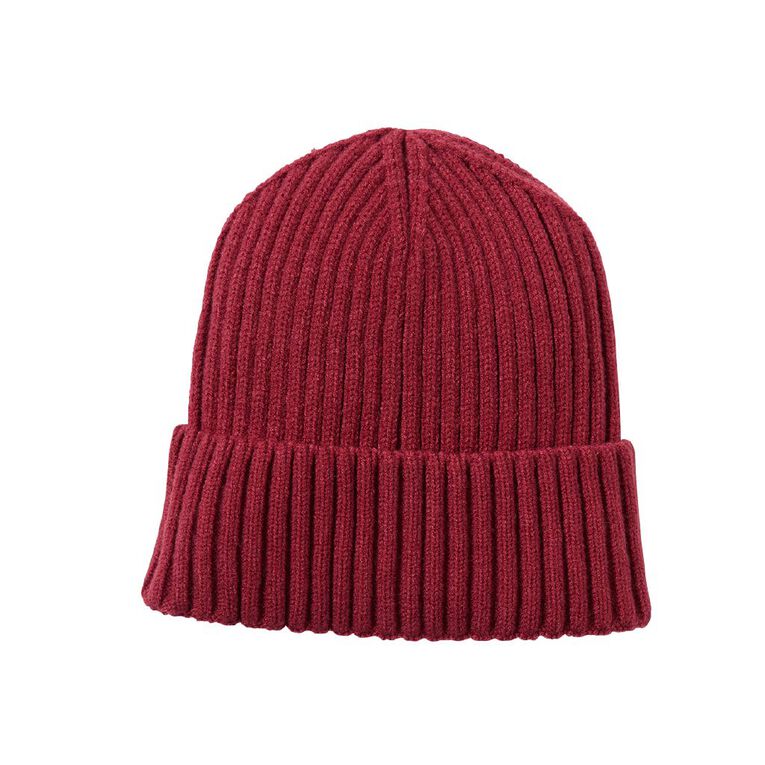 Young Original Kids Supersoft Rib Beanie, Red Dark, hi-res