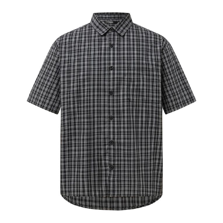 H&H Men's Check Shirt, Black, hi-res