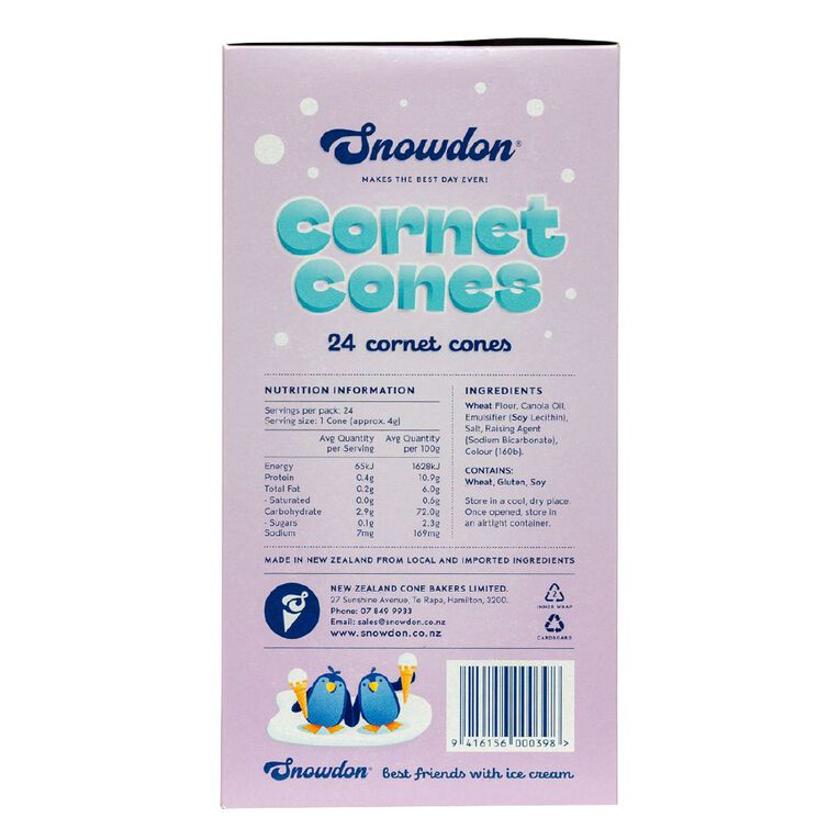 Snowdon Cornet Ice Cream Cones 24 Pack, , hi-res