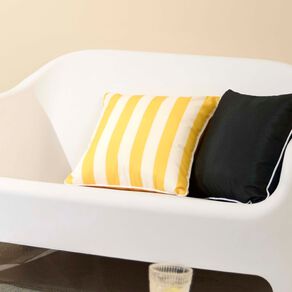 Living & Co Outdoor Cushion Stripe Yellow 40cm x 40cm