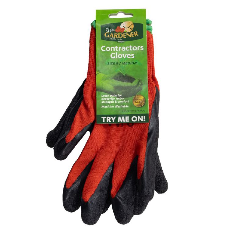 The Gardener Latex Contractor Gardening Gloves Assorted Medium, , hi-res
