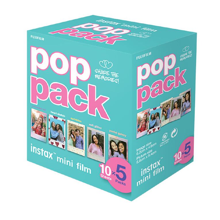 Fujifilm Instax Mini Film Pop 50 Pack, , hi-res