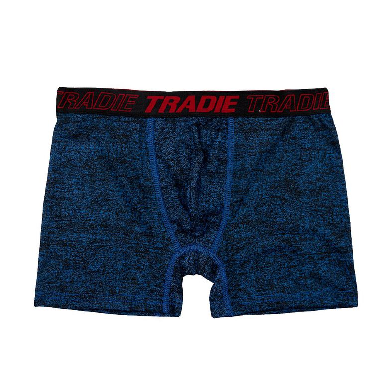 Tradie Boys' Mid Leg Sport Trunks, Blue Mid, hi-res