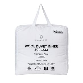 Maison d'Or NZ Wool Duvet Inner White Super King