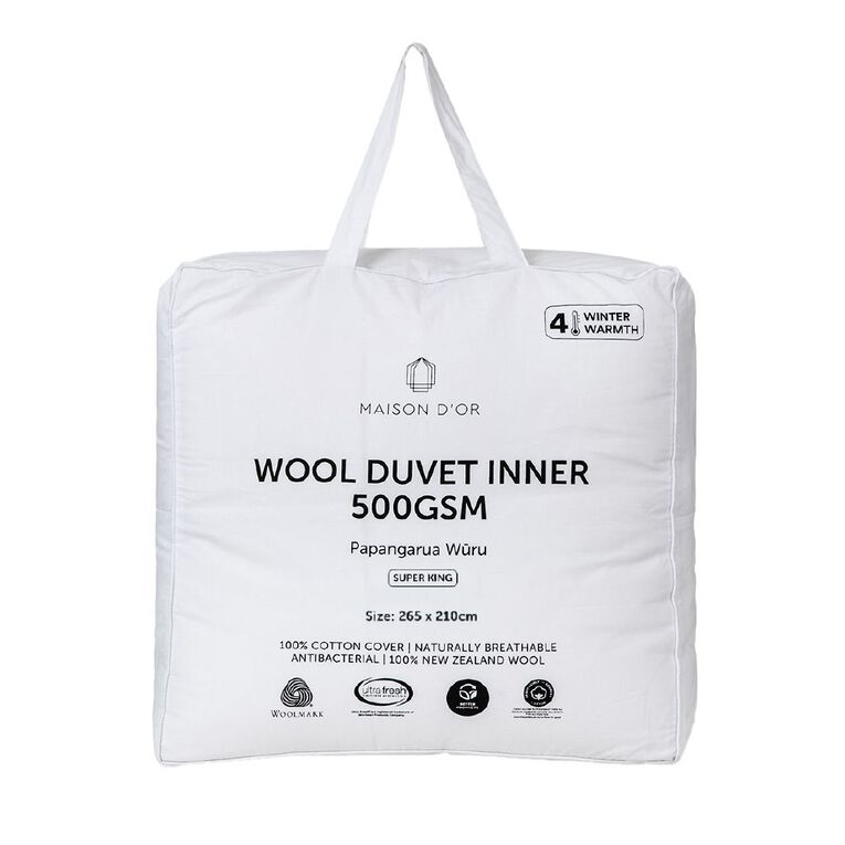 Maison d'Or NZ Wool Duvet Inner White Super King, , hi-res